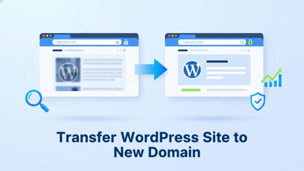 Transfer WordPress site to new domain with proper redirects and SEO protection